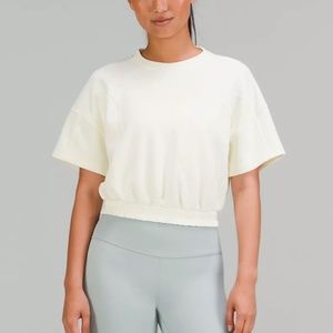 Lululemon Softstreme Gathered T-Shirt, Size 4, LMSB - Lemon Sorbet